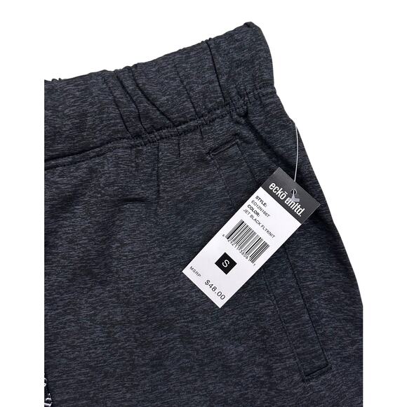 Ecko Unltd Men's Reflective Puff Print Activewear Shorts in Jet Black - Picture 4 of 4